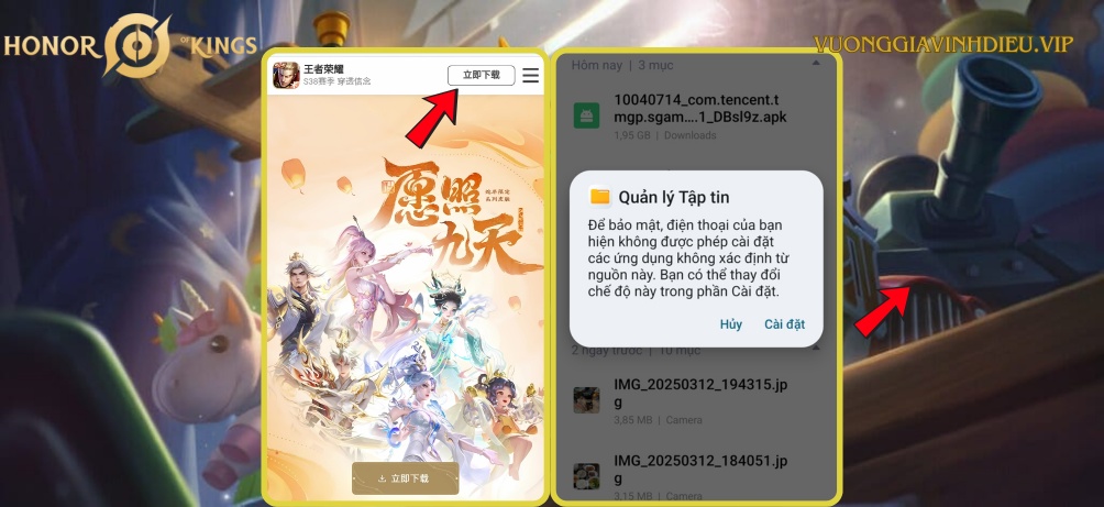 Hướng dẫn tải VGVD trung quốc apk