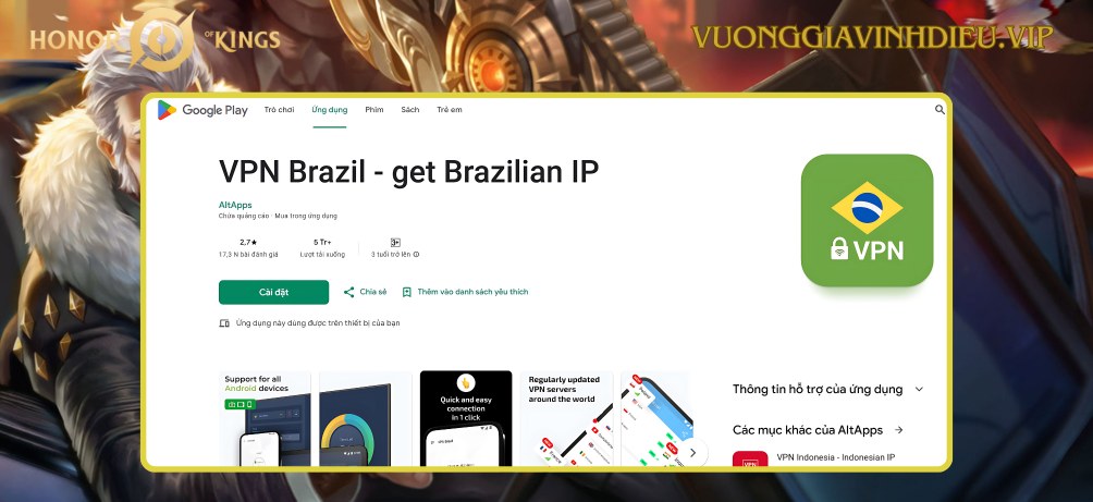 Hướng dẫn tải Vương Giả Vinh Diệu Apk quốc tế